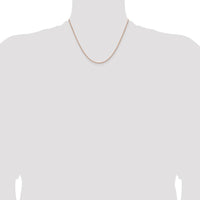 14K Rose Gold 18" 1.7mm Solid Polished Spiga Chain with Lobster Clasp by 0