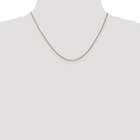 14K Rose Gold 18" 1mm Box Link Chain with Lobster Clasp by 0