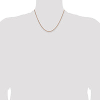 14K Rose Gold 18" 2.1mm Solid Polished Spiga Chain with Lobster Clasp by 0