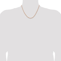 14K Rose Gold 18" 2.75mm Diamond-Cut Rope Chain Necklace with Lobster Clasp