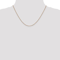 14K Rose Gold 18" Box Link Chain - 0.9mm Width with Lobster Clasp by 0