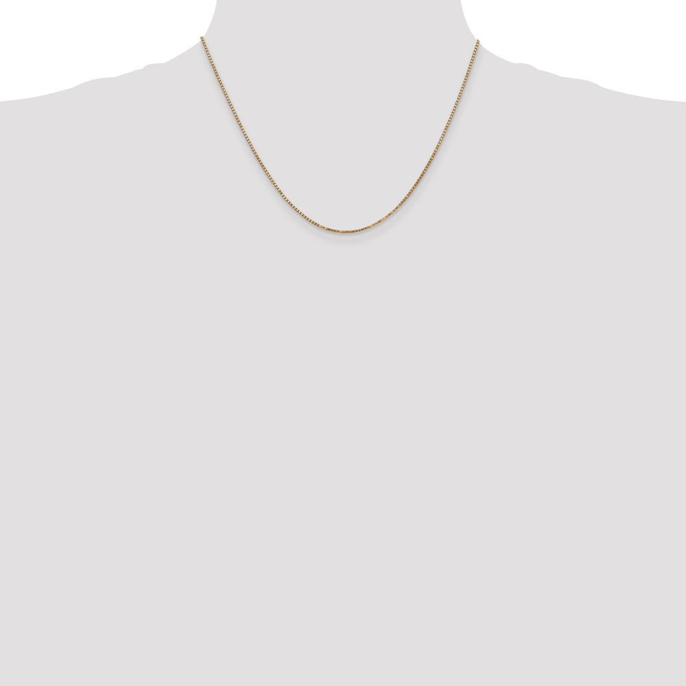 14K Rose Gold 18" Box Link Chain Necklace - Polished Finish by 0