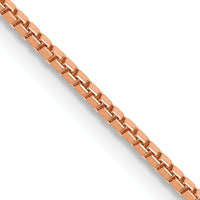 14K Rose Gold 18" Box Link Chain with Lobster Clasp - Polished Finish by 0