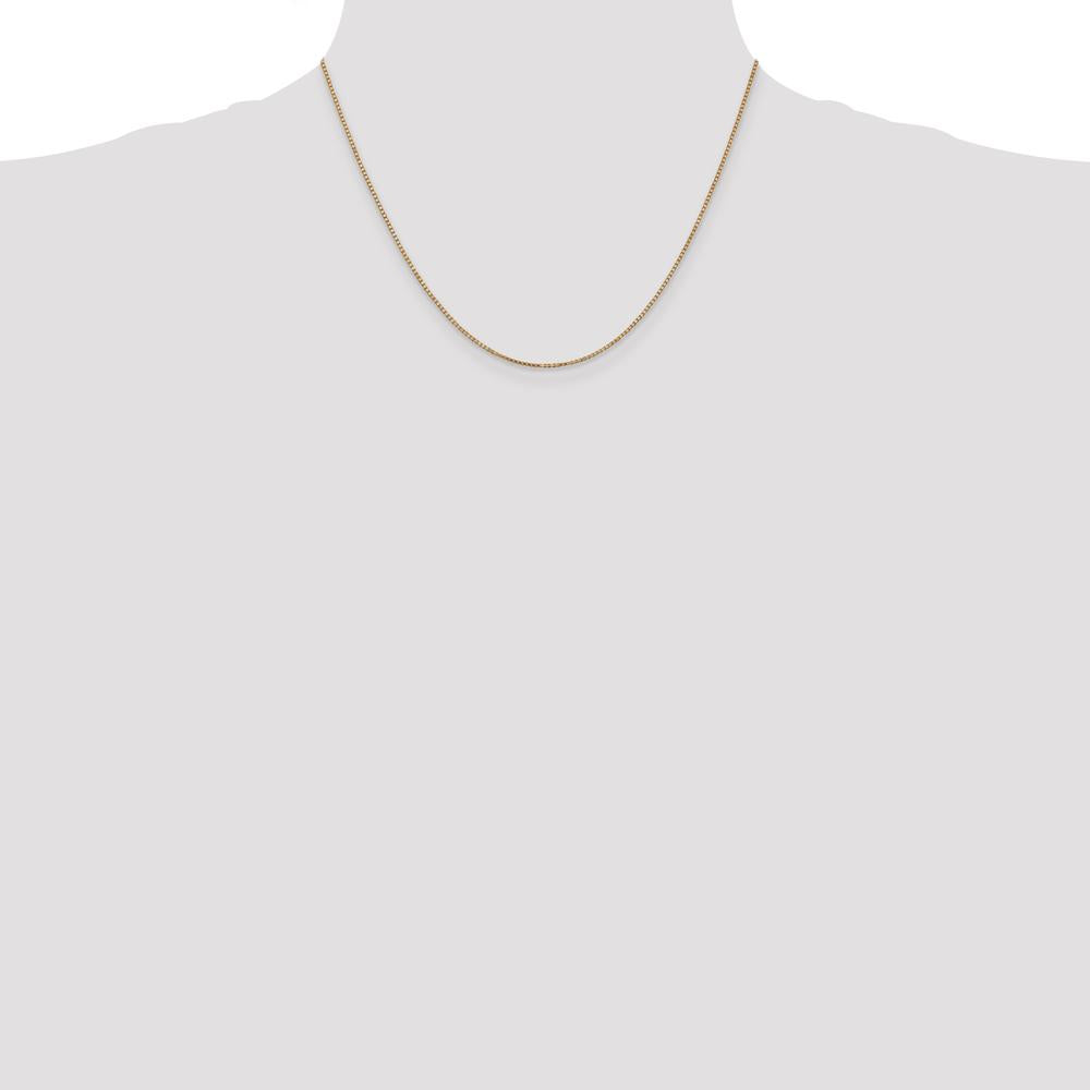 14K Rose Gold 18" Box Link Chain with Lobster Clasp - Polished Finish by 0