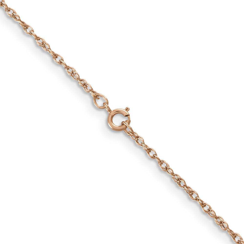 14K Rose Gold 18" Cable Link Chain with Spring Ring Clasp - 1.15mm Width by 0