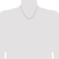 14K Rose Gold 18" Cable Link Chain with Spring Ring Clasp - 1.15mm Width by 0