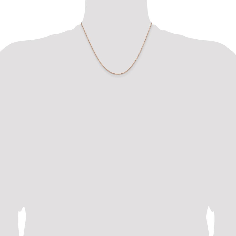14K Rose Gold 18" Diamond-Cut Cable Chain Necklace with Lobster Clasp by 0