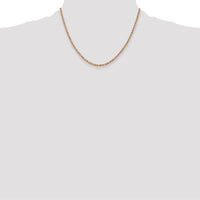 14K Rose Gold 18" Diamond-Cut Rope Chain Necklace - 2.25mm Width