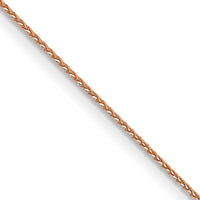14K Rose Gold 18" Diamond-Cut Spiga Chain with Lobster Clasp by 0