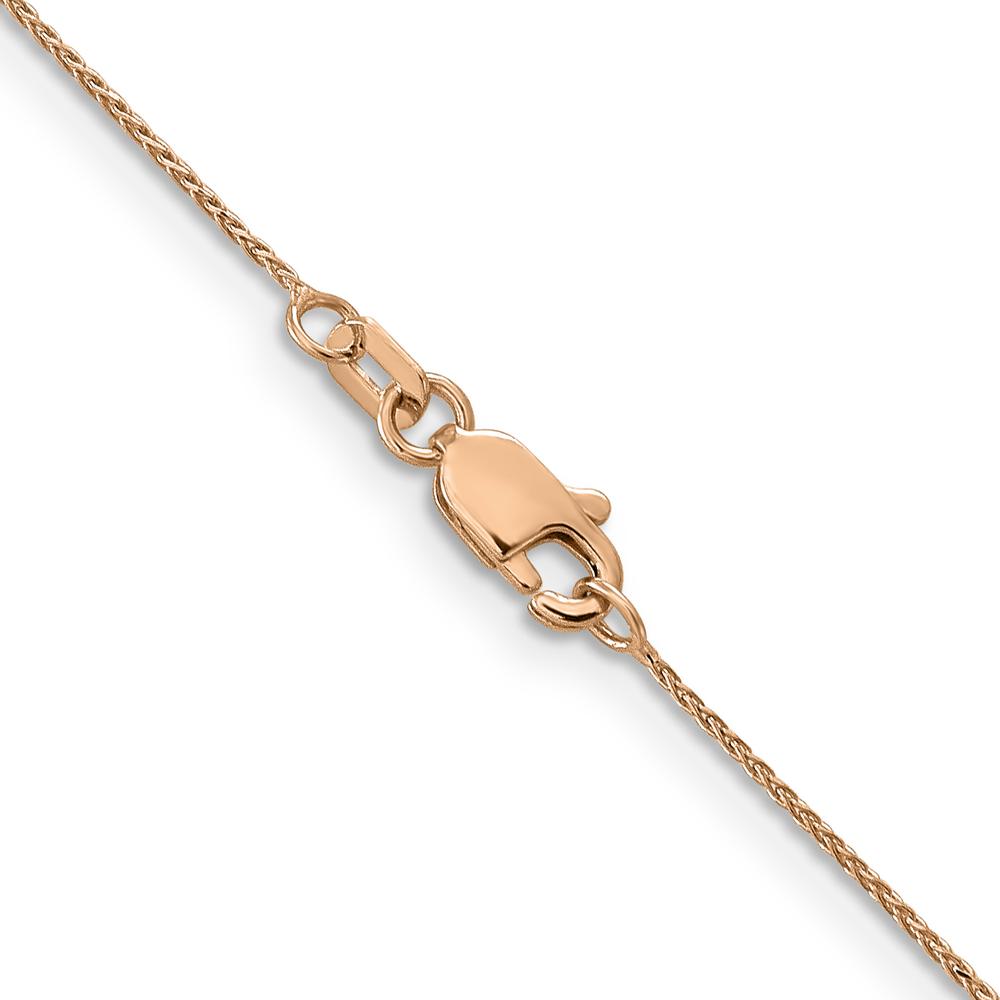 14K Rose Gold 18" Diamond-Cut Spiga Chain with Lobster Clasp by 0