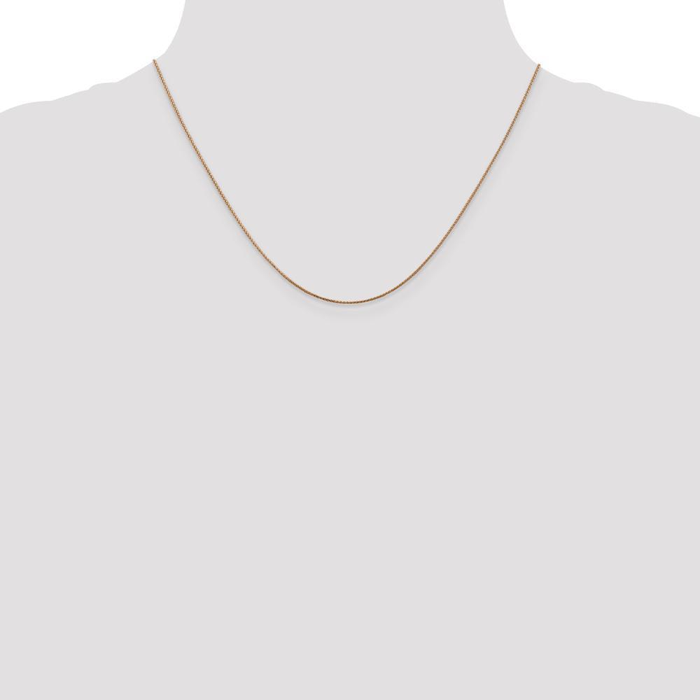14K Rose Gold 18" Diamond-Cut Spiga Chain with Lobster Clasp by 0