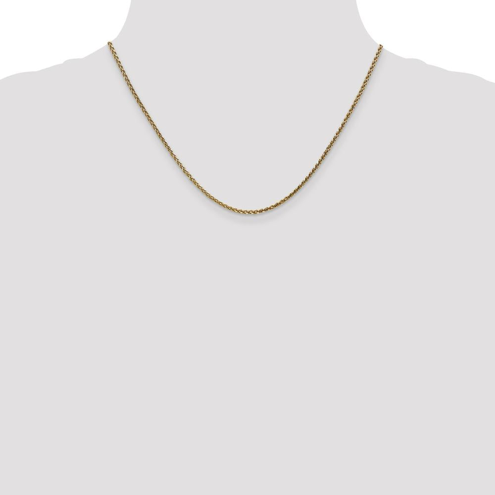 14K Rose Gold 18" Diamond-Cut Spiga Chain with Lobster Clasp by 0