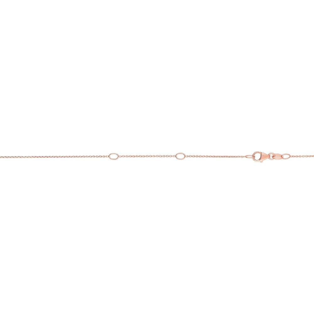 14K Rose Gold 18" Double Extendable Cable Chain Necklace - Adjustable 16-18" Length by Orozza Fine Jewelry