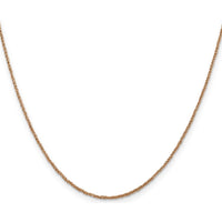 14K Rose Gold 18" Polished Ropa Chain Necklace with Lobster Clasp by 0