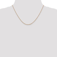 14K Rose Gold 18" Polished Ropa Chain Necklace with Lobster Clasp by 0