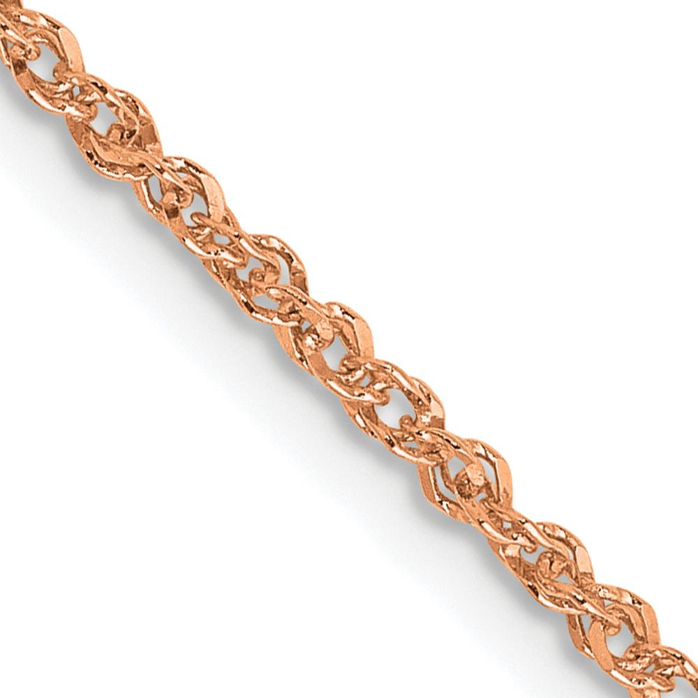 14K Rose Gold 18" Ropa Chain Necklace with Lobster Clasp by 0