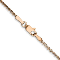14K Rose Gold 18" Ropa Chain Necklace with Lobster Clasp by 0