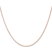 14K Rose Gold 18" Solid Spiga Chain Necklace - Polished Finish with Lobster Clasp by 0