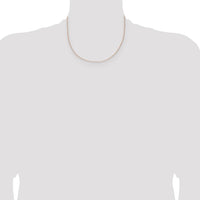 14K Rose Gold 18" Solid Spiga Chain Necklace - Polished Finish with Lobster Clasp by 0