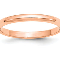 14K Rose Gold 2.5mm Domed Wedding Band Ring - Size 10 by Luciano & Cie