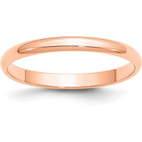 14K Rose Gold 2.5mm Domed Wedding Band - Size 11 by 0