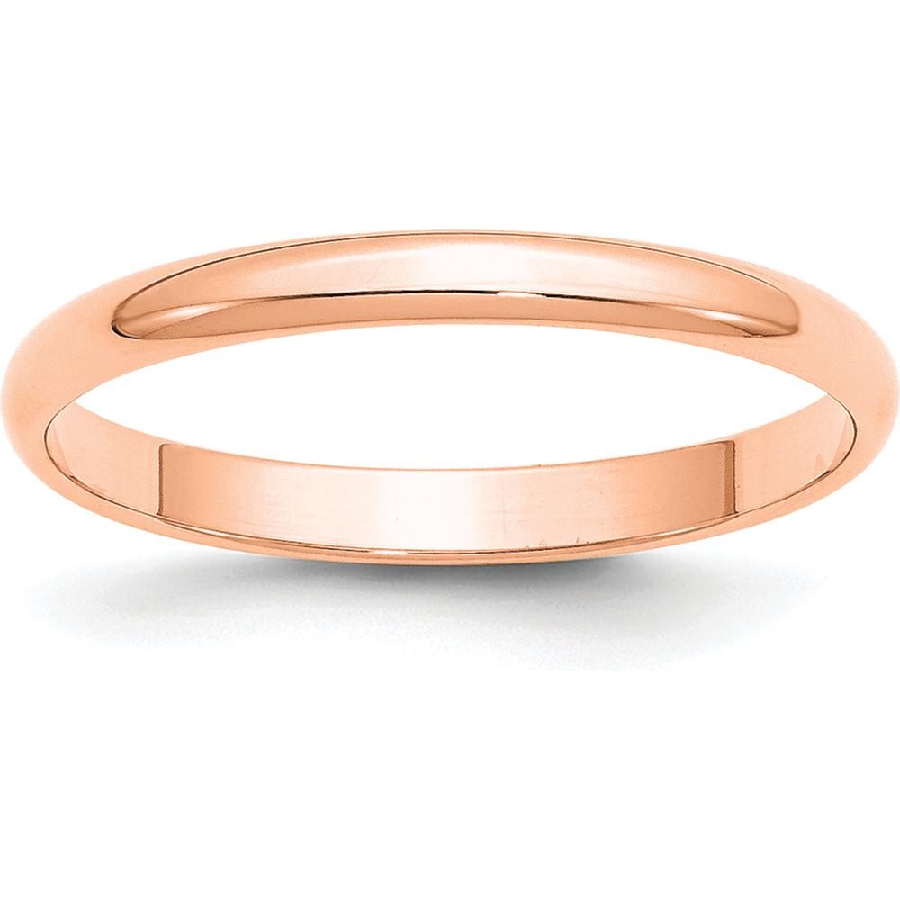 14K Rose Gold 2.5mm Domed Wedding Band - Size 11 by 0