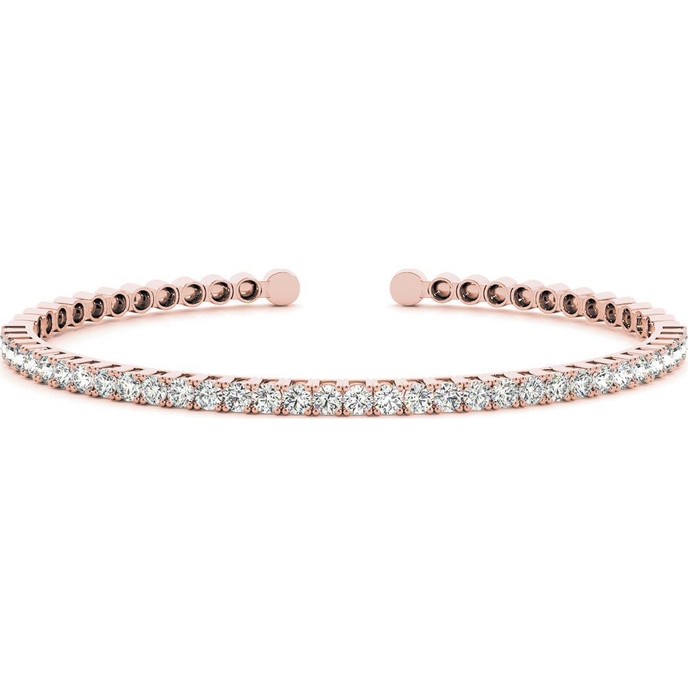 14K Rose Gold 2 Carat Total Weight Lab Diamond Traditional Bangle by Robinson's Jewelers