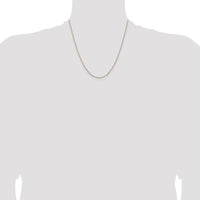 14K Rose Gold 20" 1.15mm Baby Rope Chain with Spring Ring Clasp by 0