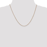 14K Rose Gold 20" 1mm Box Link Chain Necklace with Lobster Clasp - Polished Finish by 0