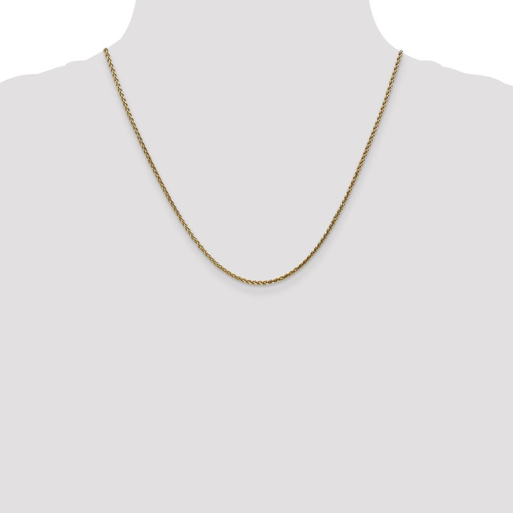 14K Rose Gold 20" 2.1mm Diamond-Cut Spiga Chain Necklace with Lobster Clasp by 0