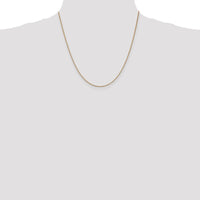 14K Rose Gold 20" Box Link Chain with Polished Finish and Lobster Clasp by 0