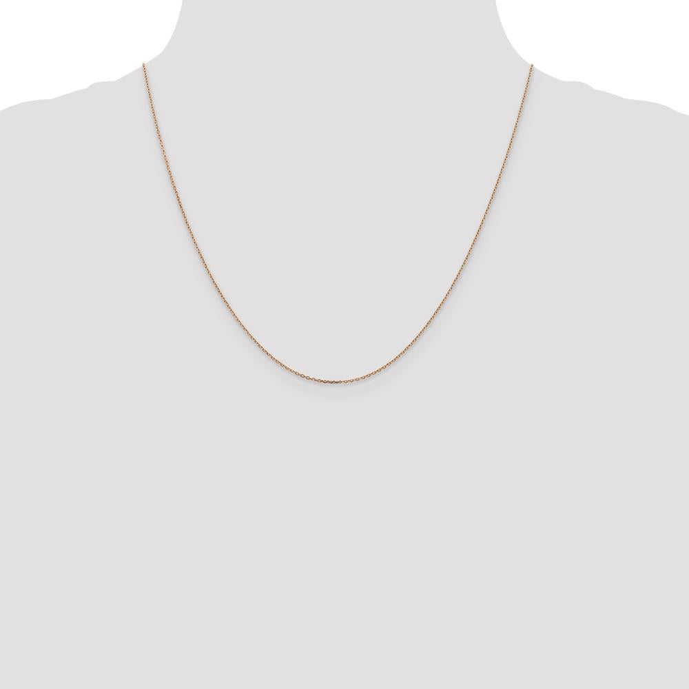 14K Rose Gold 20" Diamond-Cut Cable Chain Necklace with Lobster Clasp by 0