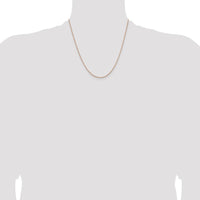 14K Rose Gold 20" Diamond-Cut Cable Chain with Lobster Clasp - 1.8mm Width by 0