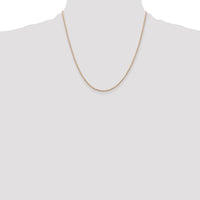 14K Rose Gold 20" Diamond-Cut Rope Chain Necklace with Lobster Clasp - 1.5mm Solid Handcrafted Design