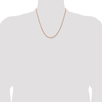 14K Rose Gold 20" Diamond-Cut Rope Chain Necklace with Lobster Clasp - 2.75mm