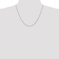 14K Rose Gold 20" Diamond-cut Spiga Chain Necklace with Lobster Clasp - 1.05mm Width by 0