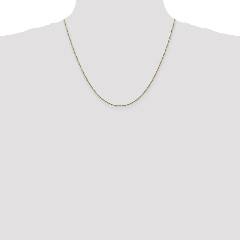 14K Rose Gold 20" Diamond-cut Spiga Chain Necklace with Lobster Clasp - 1.05mm Width by 0