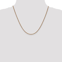 14K Rose Gold 20" Diamond-cut Spiga Chain Necklace with Lobster Clasp - 1.7mm by 0
