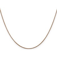 14K Rose Gold 20" Diamond-Cut Spiga Chain with Lobster Clasp - Polished Finish by 0