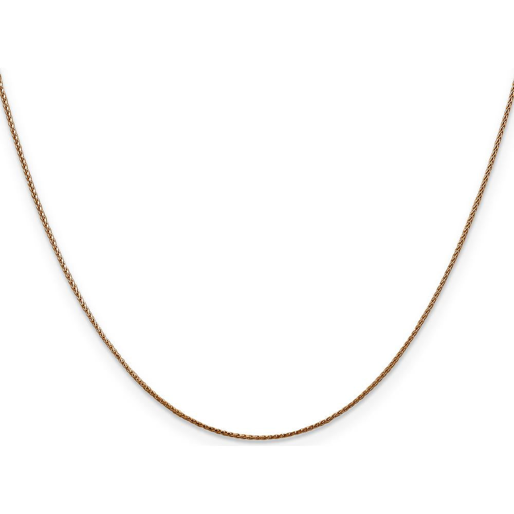 14K Rose Gold 20" Diamond-Cut Spiga Chain with Lobster Clasp - Polished Finish by 0