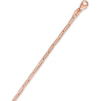 14K Rose Gold 20" Paperclip Chain Necklace with Polished Finish by Orozza Fine Jewelry