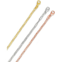 14K Rose Gold 20" Paperclip Chain Necklace with Polished Finish by Orozza Fine Jewelry