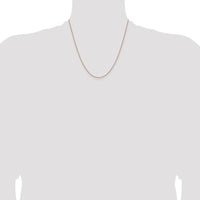 14K Rose Gold 20" Solid Polished Spiga Chain with Lobster Clasp by 0