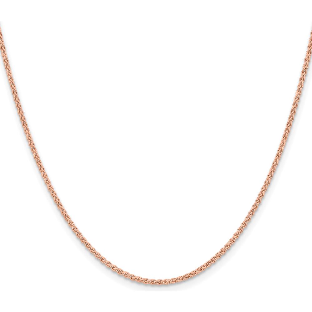 14K Rose Gold 20" Solid Polished Spiga Chain with Lobster Clasp by 0