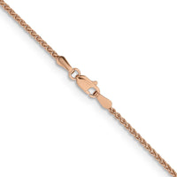 14K Rose Gold 20" Solid Polished Spiga Chain with Lobster Clasp by 0