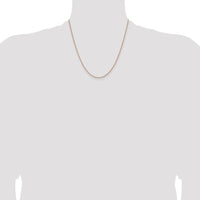 14K Rose Gold 20" Solid Polished Spiga Chain with Lobster Clasp by 0