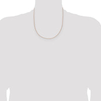 14K Rose Gold 20" Spiga Chain Necklace with Lobster Clasp by 0