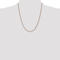 14K Rose Gold 22" 1.7mm Diamond-cut Spiga Chain with Lobster Clasp Necklace by 0