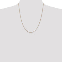 14K Rose Gold 22" .7mm Box Link Chain with Lobster Clasp - Polished Finish by 0