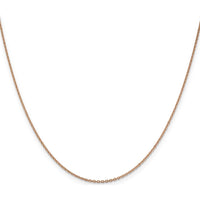 14K Rose Gold 22" Diamond-Cut Cable Chain Necklace with Lobster Clasp - 1.4mm Width by 0